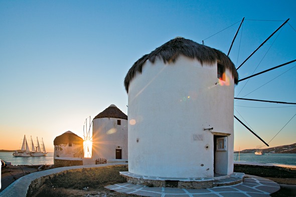 Wind Star in Mykonos, one of the best small ship Greek island cruises