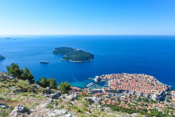 Ponant's Le Lyrial in Dubrovnik, one of the best small ship cruises to Croatia and the Adriatic