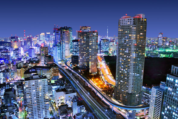 Tokyo skyline at night