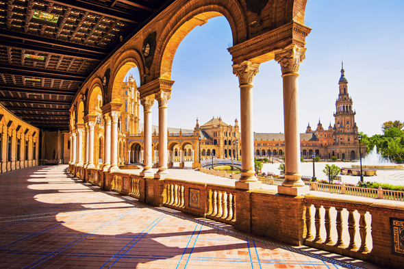 Plaza de España in Seville, Spain