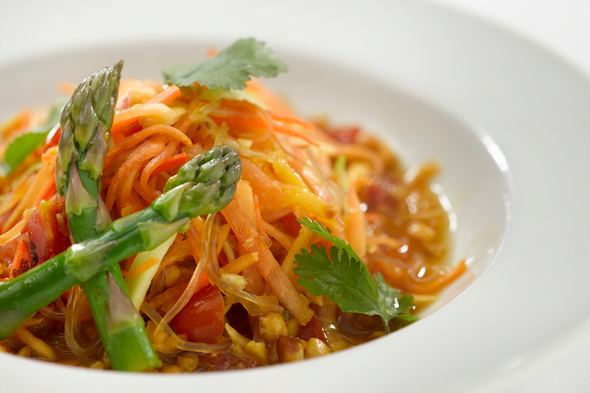 Green papaya kelp noodle salad, part of Oceania Cruises' new vegan-friendly plant-based menu