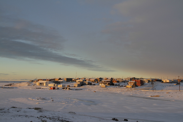 Sunrise over Cambridge Bay, Canada