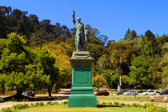 Juan Martinez de Rozas monument in Concepcion, Chile