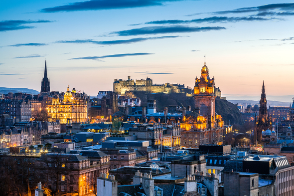 Sunset over Edinburgh