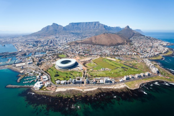 Aerial view of Cape Town, South Africa