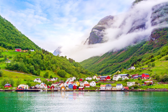 Gudvangen, one of the many charming villages you can visit on a Norway cruise