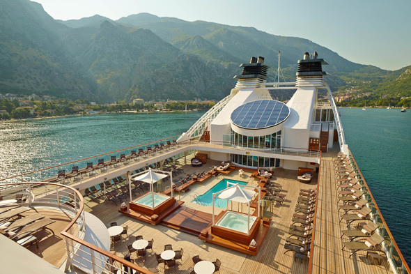 Pool deck on board Seabourn