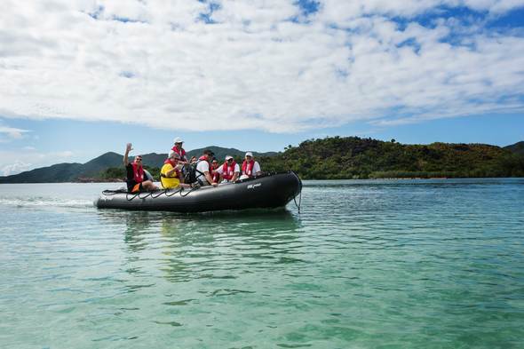 Crystal Esprit zodiac excursion in the Seychelles