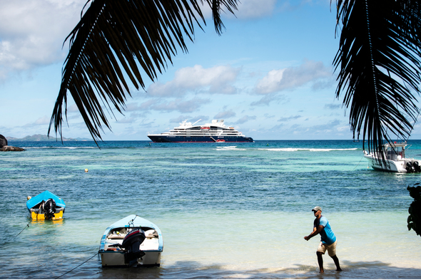 Ponant's Explorer class, one of the best small ship cruise options in the Seychelles