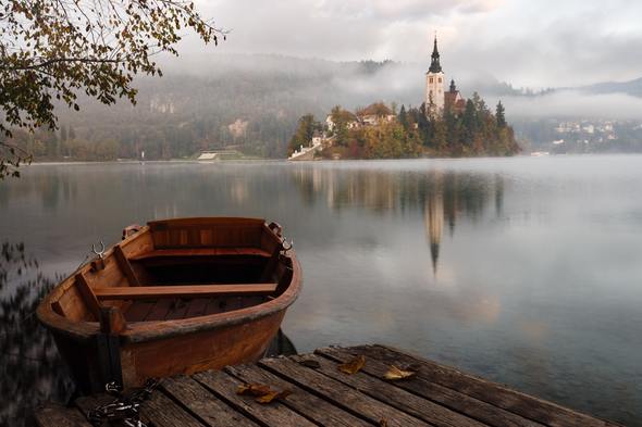 Mist on Lake Bled, Slovenia