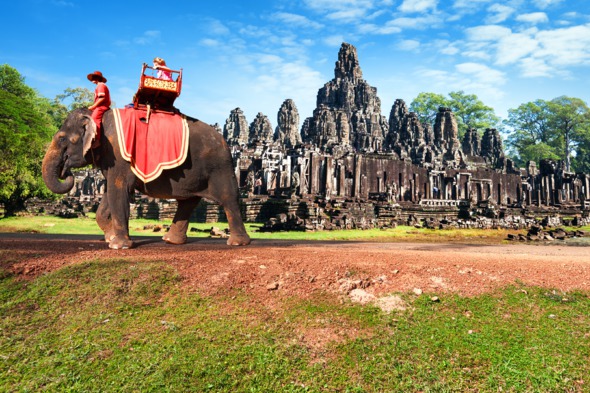 Elephant rider at Angkor