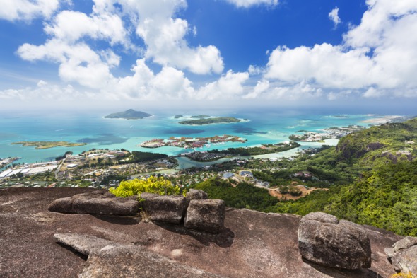 View over Victoria, Mahé