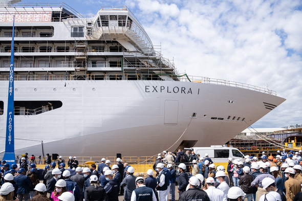 Explora Journeys - Explora I floats out (Photo credit Ivan Sarfatti)