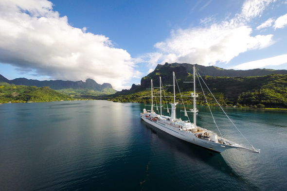 Windstar Cruises' Wind Spirit in Moorea, French Polynesia