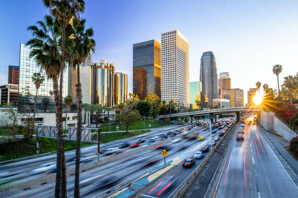Los Angeles Freeway in California, USA