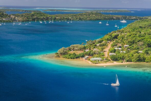 Aerial view of Tonga