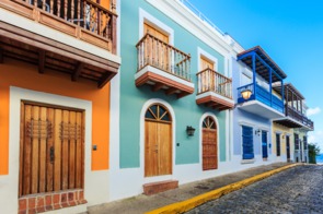 Colourful street in San Juan, Puerto Rico