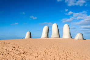 Hand sculpture in Punta del Este, Uruguay