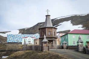 Russian Orthodox church in Barentsburg, Norway