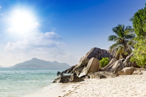 Beach on La Digue, Seychelles