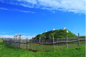 Viking homes in L'Anse aux Meadows, Canada