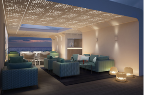 Crystal Endeavor - Outdoor deck at night
