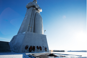 Defenders of the Soviet Arctic monument in Murmansk, Russia