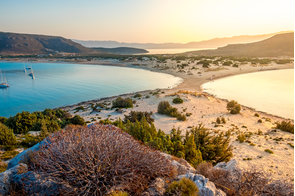 Simos beach on Elafonisos, Greece
