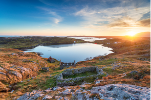 Sunset over Manish, Isle of Harris, Scotland