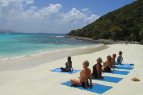 Yoga on the beach