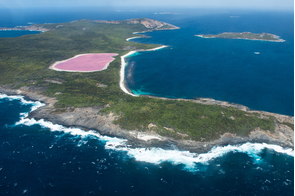 Lake Hillier on Middle Island, near Esperance, Australia