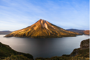 Krenitsyn volcano on Onekotan island, Russia