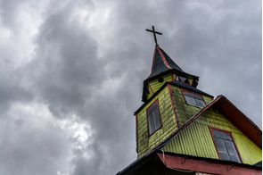 Quemchi church, Chiloe Island, Chile