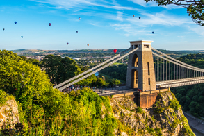 Balloons over Clifton Suspension Bridge, Bristol