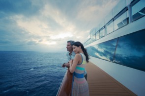 Solstice Class couple on deck
