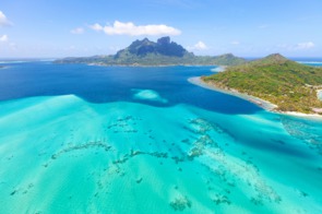 Aerial view of Bora Bora, French Polynesia