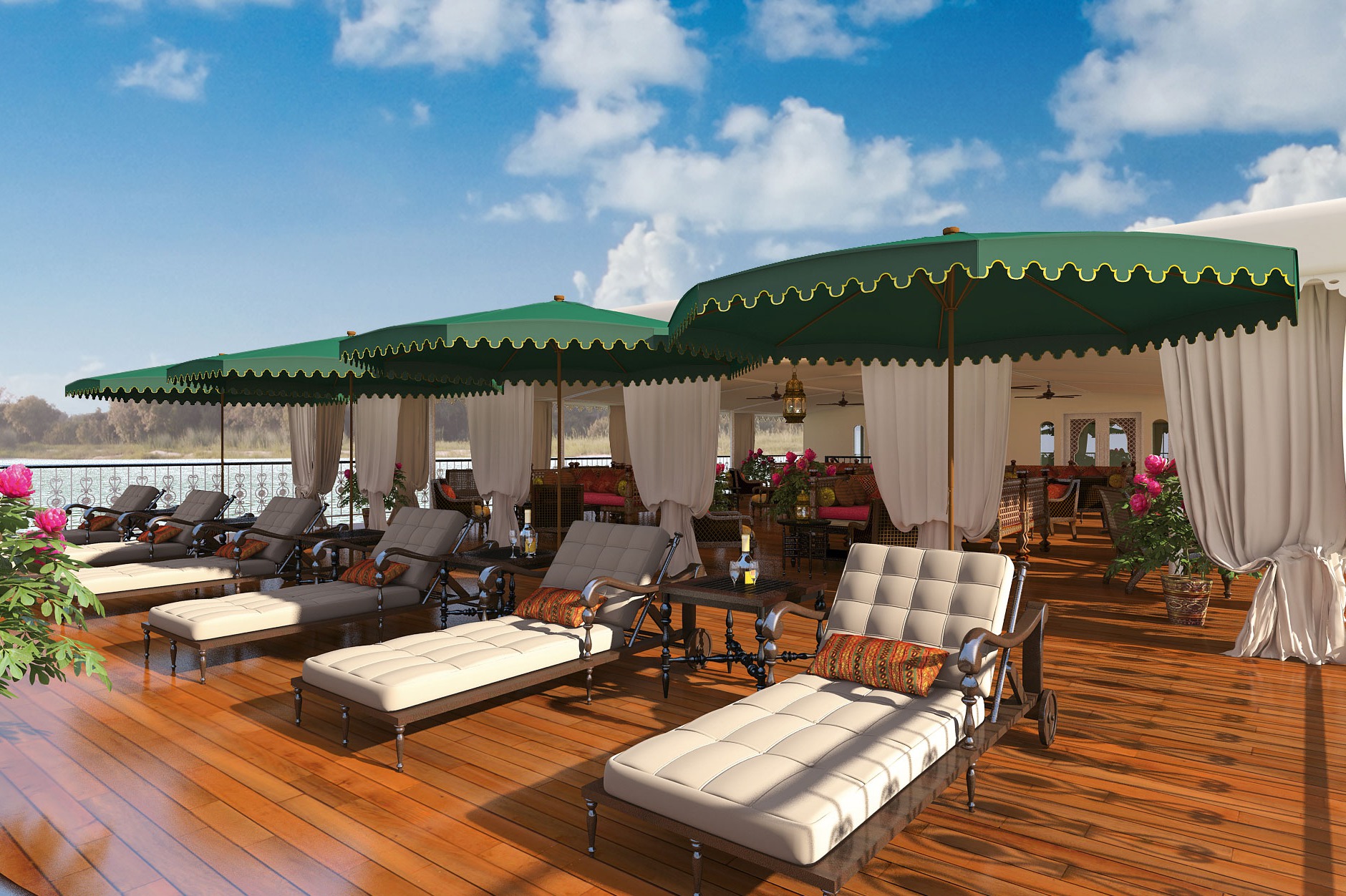 Uniworld Ganges Voyager II sun deck