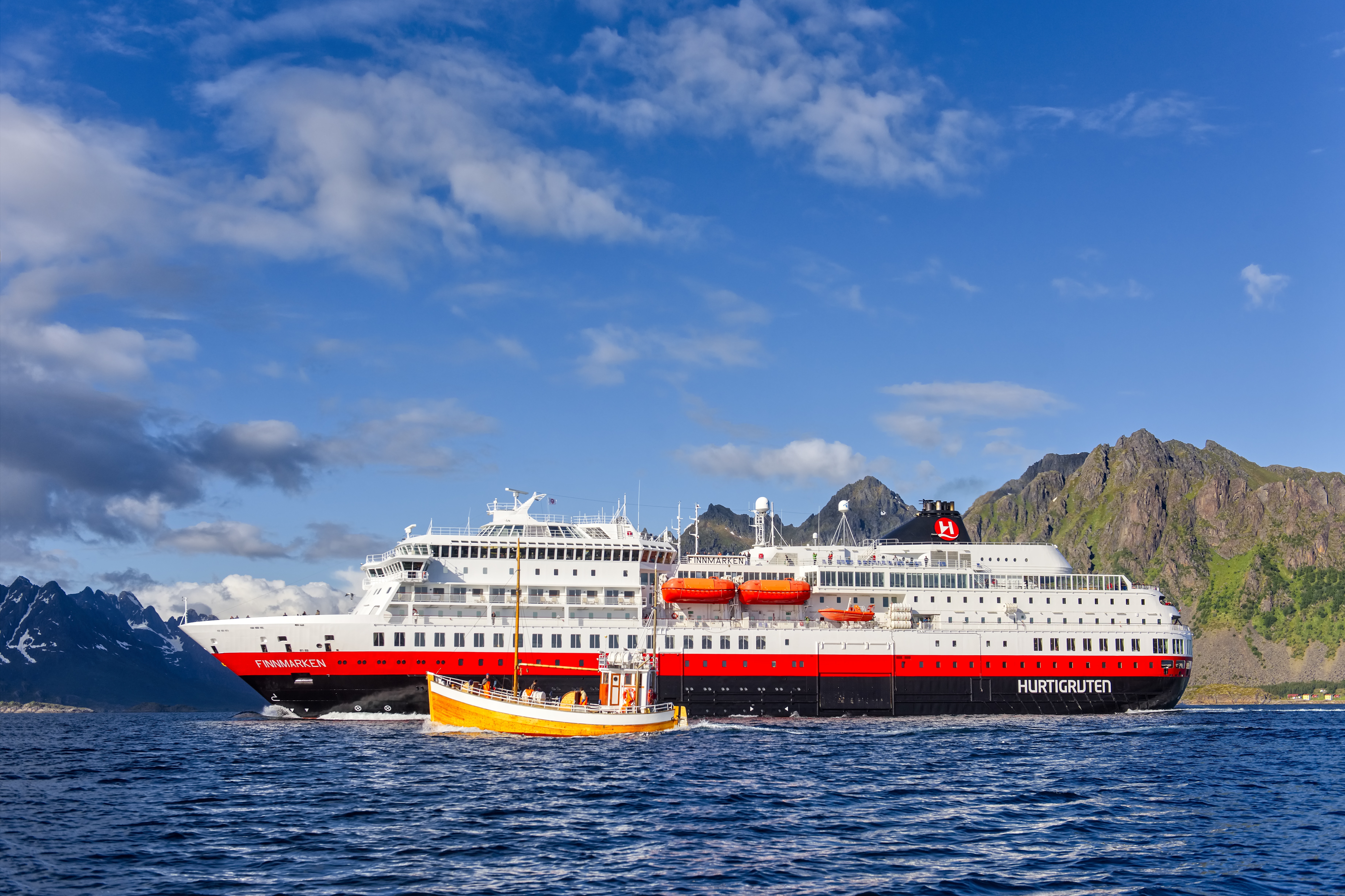 Hurtigruten - MS Finnmarken in the Lofoten Islands, Norway