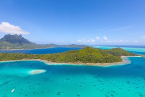 View of Bora Bora from above