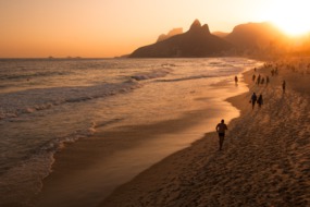 Sunset over Ipanema Beach, Rio de Janeiro