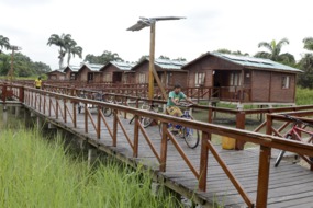 Cycling around Santay Island, Ecuador