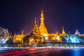 Shwedagon Pagoda at night, Yangon