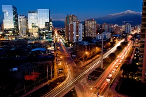 Santiago, Chile by night