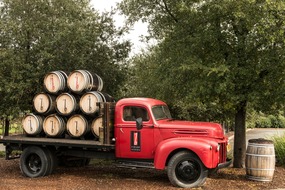 Wine truck in the Napa Valley, California
