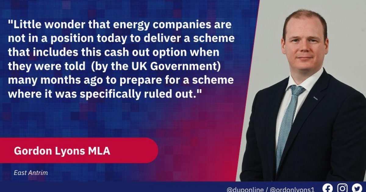 London's last minute change is delaying energy payments DUP
