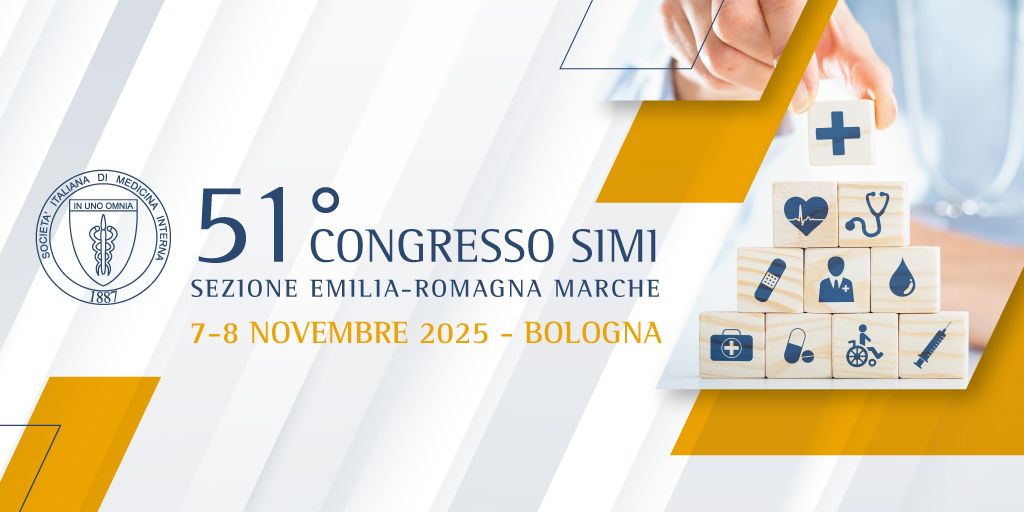 APERTURA ISCRIZIONI CORSO PRE CONGRESSUALE BOLOGNA 6 NOVEMBRE  E  51° CONGRESSO SIMI SEZIONE EMILIA - ROMAGNA MARCHE BOLOGNA  7-8 NOVEMBRE 2025