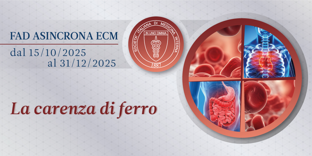 APERTURA ISCRIZIONI FAD ASINCRONA "LA CARENZA DI FERRO" 15 OTTOBRE- 31 DICEMBRE 2025