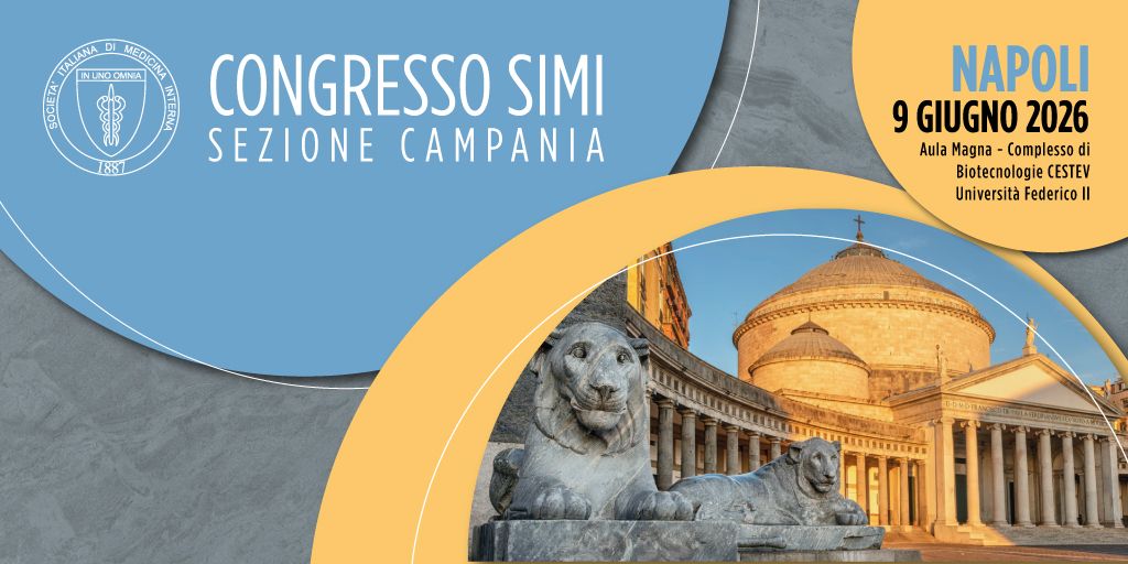 APERTURA ISCRIZIONI CORSO PRE CONGRESSUALE E  CONGRESSO SIMI SEZIONE CAMPANIA NAPOLI 8-9 GIUGNO 2026