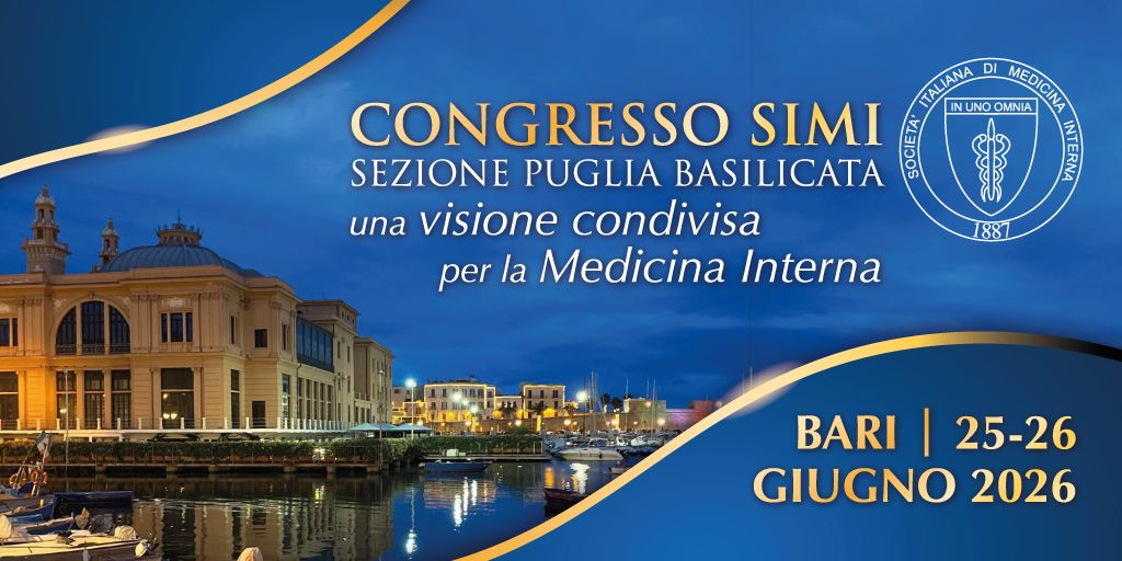  APERTURA ISCRIZIONI  CONGRESSO SIMI SEZIONE PUGLIA BASILICATA 25-26 GIUGNO 2026, BARI
