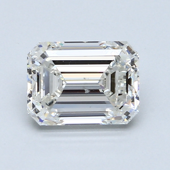 1.70 ct Emerald Cut Natural Diamond : H / SI1